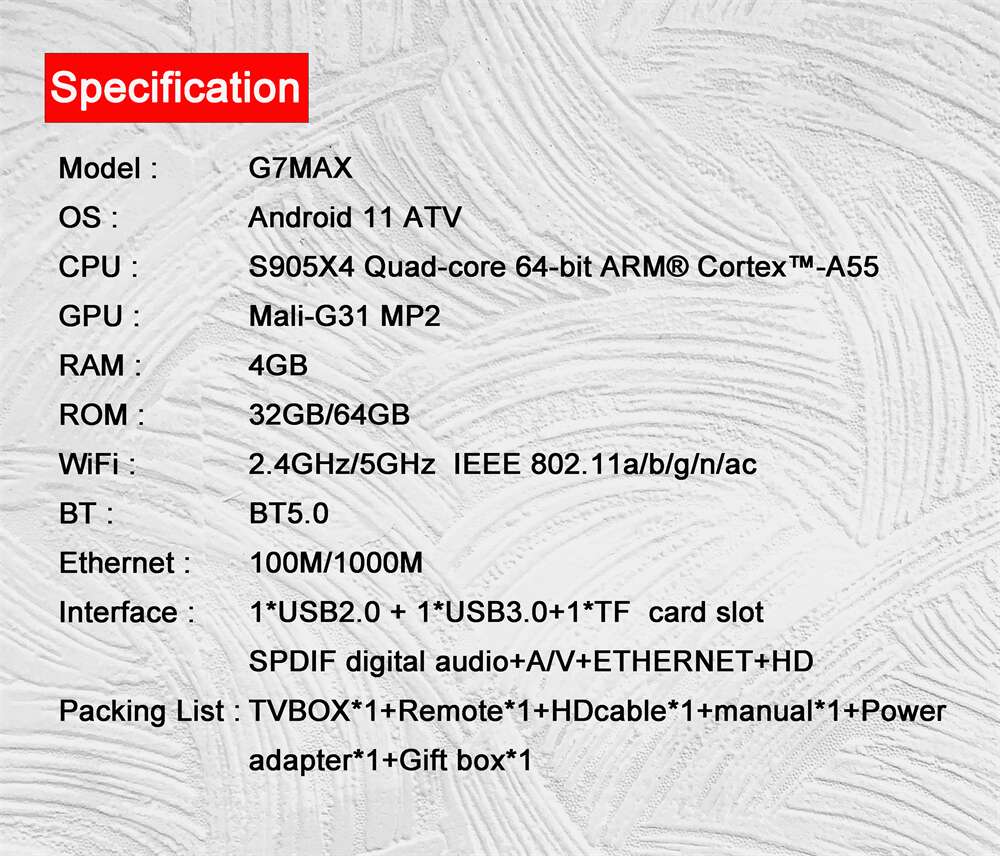 Just Arrived: Feature-Rich G7 MAX amlogic S905X4 iptv boxes